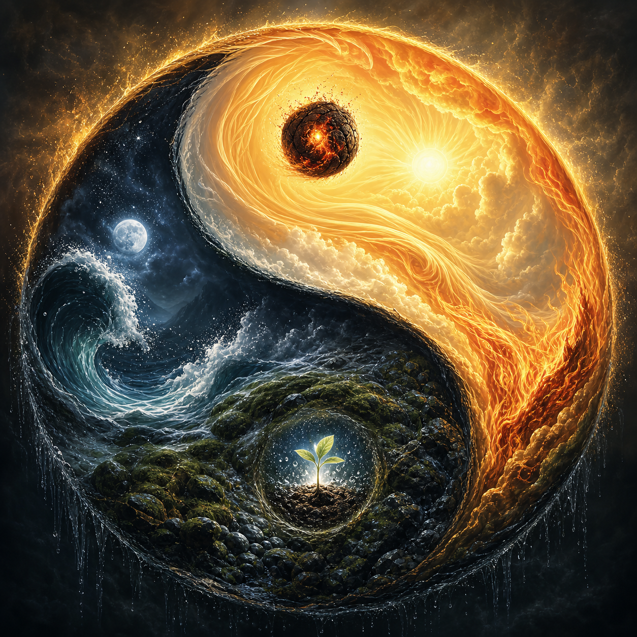 Yin-yang of earth elements